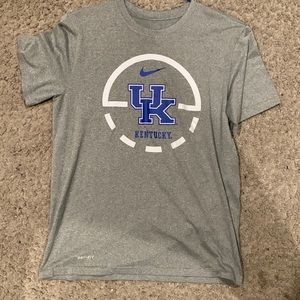 Mens Nike Grey Dri Fit Kentucky Basketball T shirt